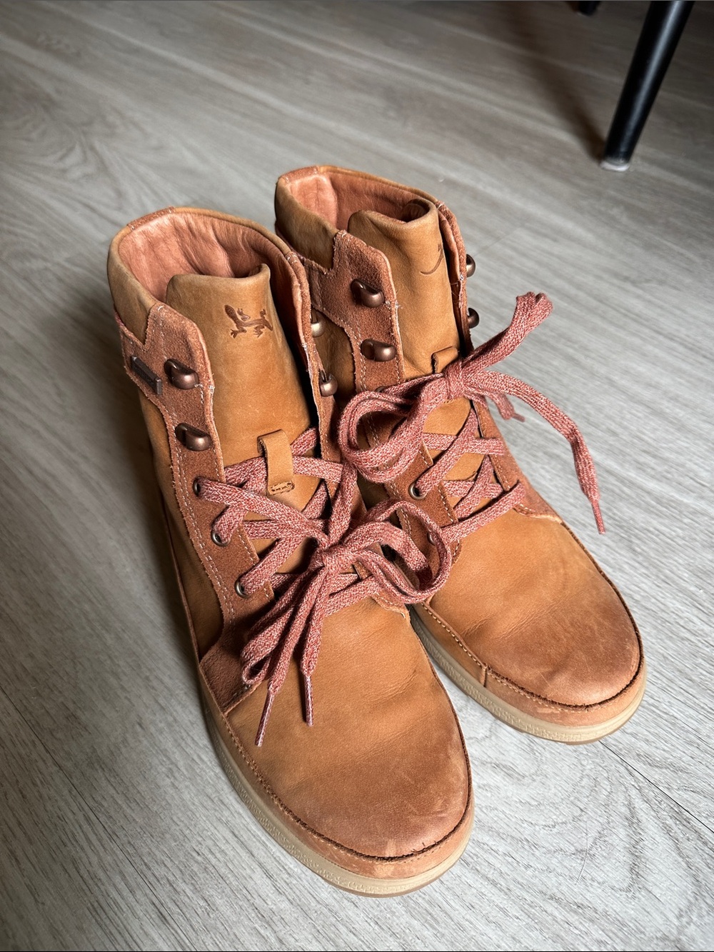 Chaco Women's Lace-Up Boots in Chestnut Tan
